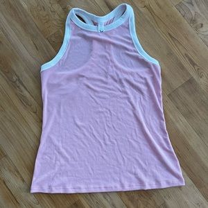 Racerback pink and white tank top size medium never been worn